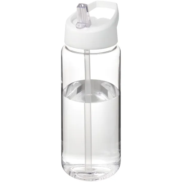 H2O Active® Octave Tritan™ 600 ml spout lid sport bottle - Unbranded White White