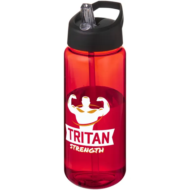 H2O Active® Octave Tritan™ 600 ml spout lid sport bottle Red Solid black