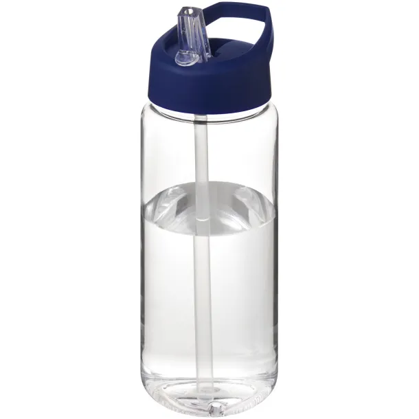 H2O Active® Octave Tritan™ 600 ml spout lid sport bottle - Unbranded White Blue