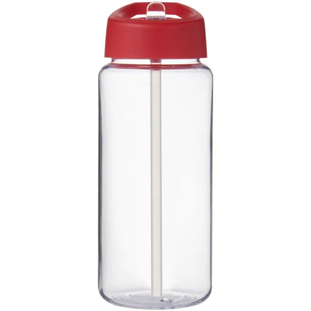 H2O Active® Octave Tritan™ 600 ml spout lid sport bottle - Unbranded White Red