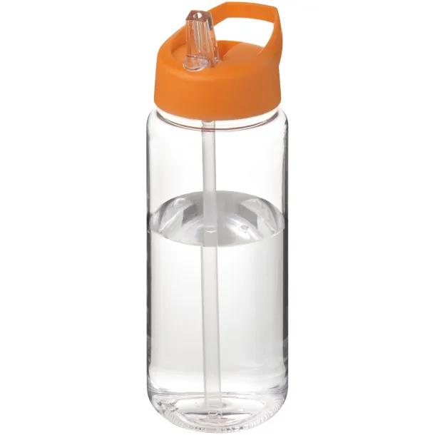 H2O Active® Octave Tritan™ 600 ml spout lid sport bottle - Unbranded White Orange