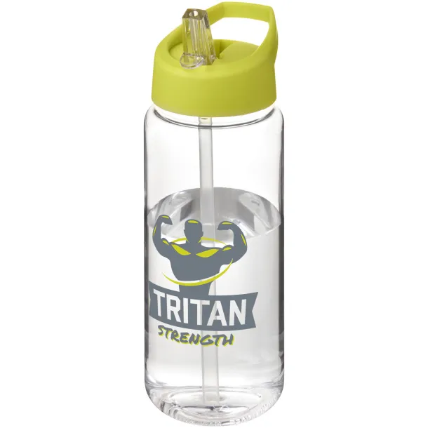 H2O Active® Octave Tritan™ 600 ml spout lid sport bottle - Unbranded White Lime