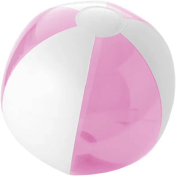 Bondi prozirno-neprozirna lopta za plažu Pink Bijela