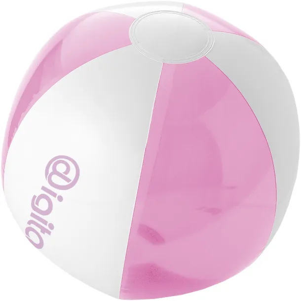 Bondi prozirno-neprozirna lopta za plažu Pink Bijela