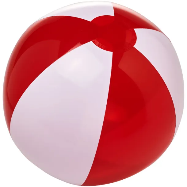 Bondi solid and transparent beach ball Red White