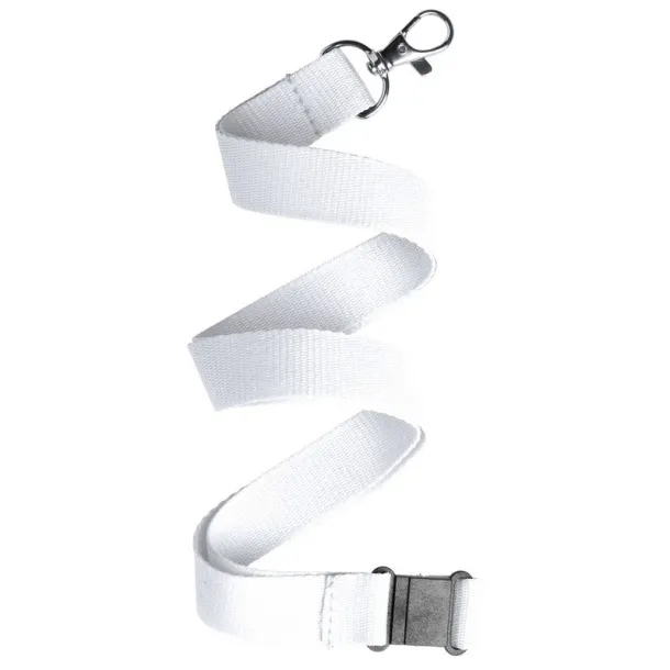  Lanyard with safety catch white