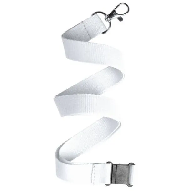  Lanyard with safety catch white