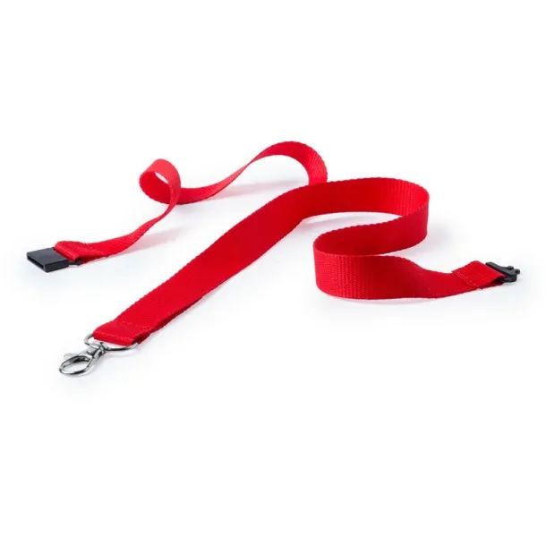  Lanyard with safety catch Crvena