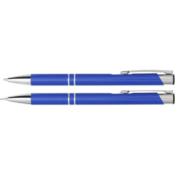  Writing set, ball pen and mechanical pencil blue