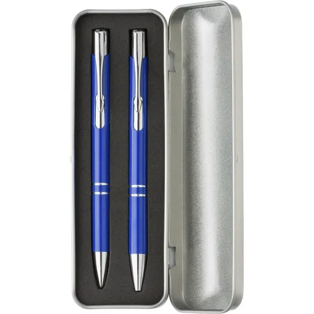  Writing set, ball pen and mechanical pencil blue