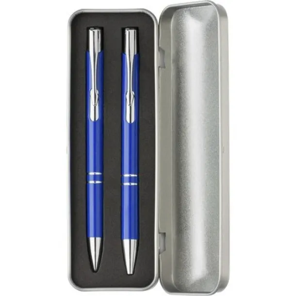  Writing set, ball pen and mechanical pencil blue