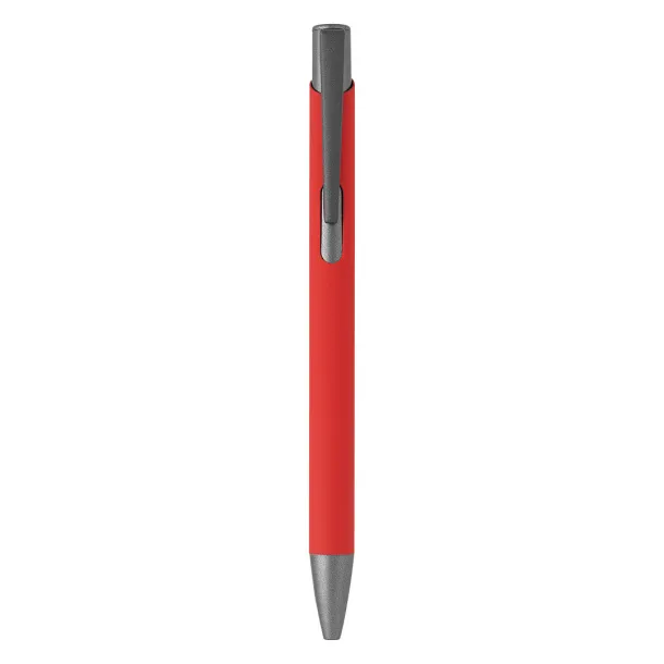 OGGI SOFT GRAY Metal ball pen Red