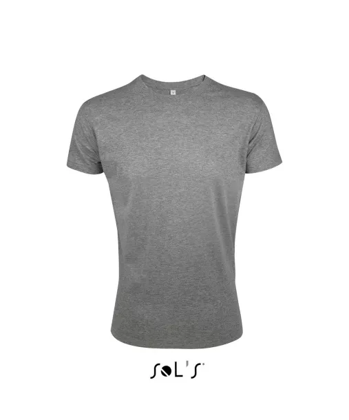 SOL'S REGENT FIT Muška kratka majica s okruglim ovratnikom, 150 g/m2 - SOL'S Grey Melange