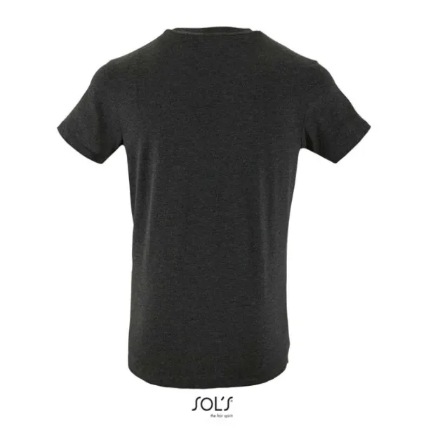SOL'S REGENT FIT Muška kratka majica s okruglim ovratnikom, 150 g/m2 - SOL'S Charcoal Melange