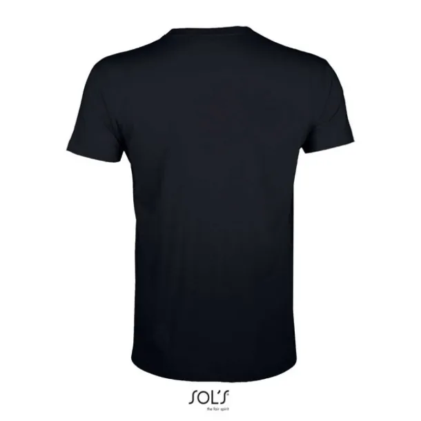 SOL'S REGENT FIT Muška kratka majica s okruglim ovratnikom, 150 g/m2 - SOL'S Crna