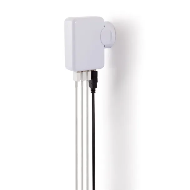  Travel plug with 4 USB ports - XD Collection White 