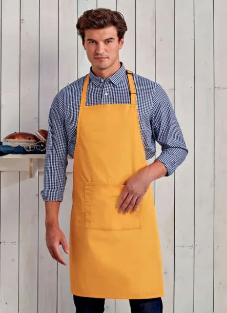  ‘COLOURS’ BIB APRON WITH POCKET - Premier Lemon