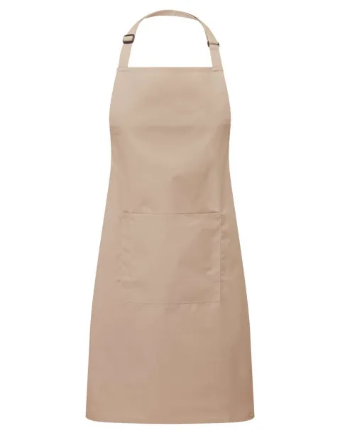  ‘COLOURS’ BIB APRON WITH POCKET - Premier Latte