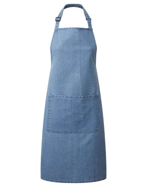  ‘COLOURS’ BIB APRON WITH POCKET - Premier Blue Denim