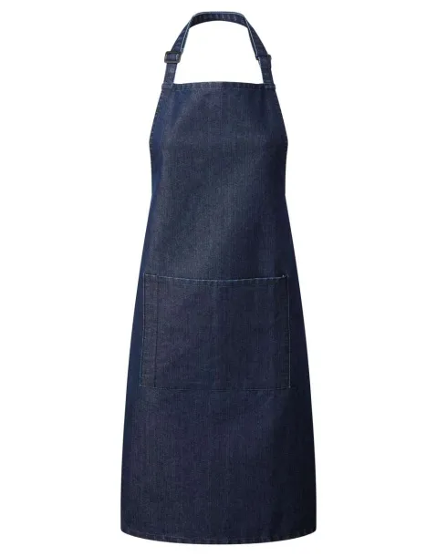  ‘COLOURS’ BIB APRON WITH POCKET - Premier Indigo Denim