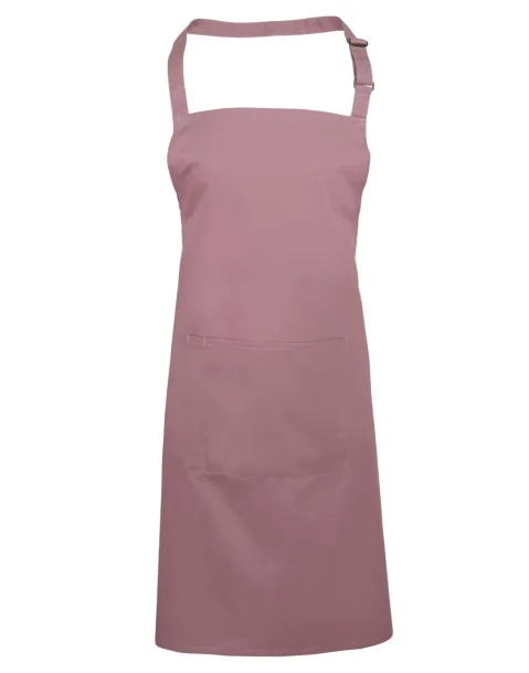  ‘COLOURS’ BIB APRON WITH POCKET - Premier Faded Mauve