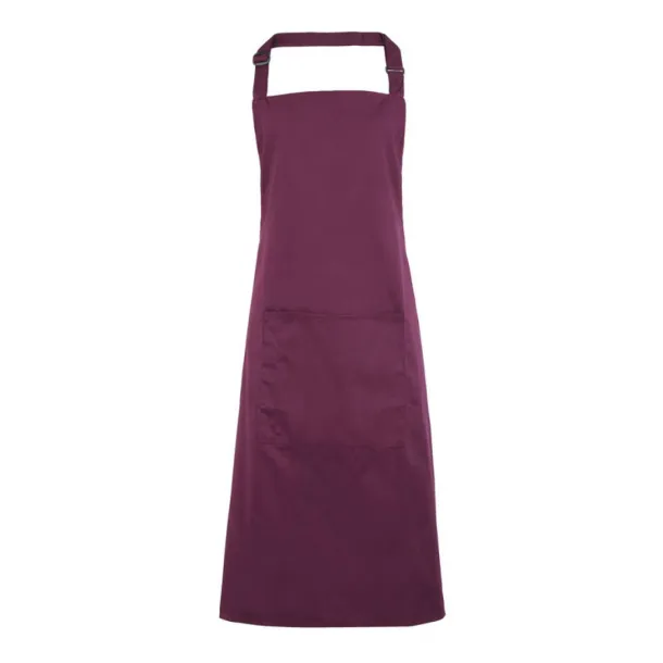  ‘COLOURS’ BIB APRON WITH POCKET - Premier Aubergine