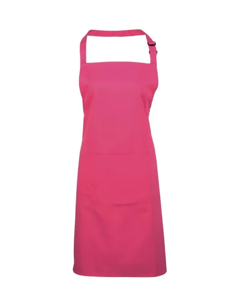  ‘COLOURS’ BIB APRON WITH POCKET - Premier Hot Pink