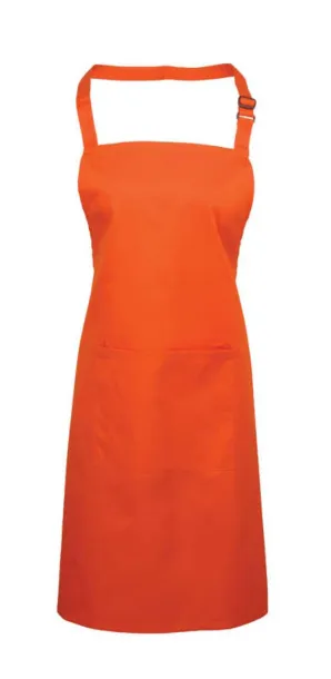  ‘COLOURS’ BIB APRON WITH POCKET - Premier Orange