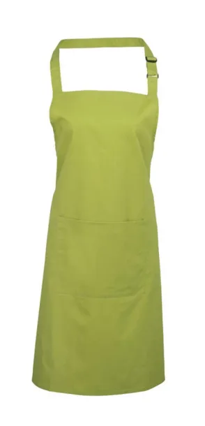  ‘COLOURS’ BIB APRON WITH POCKET - Premier Lime