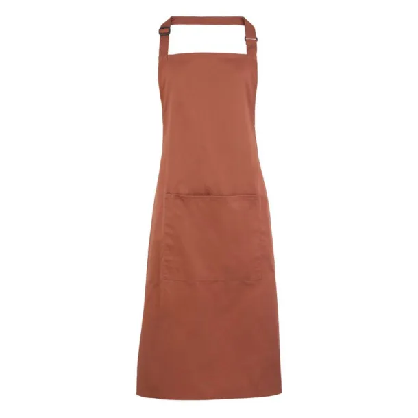  ‘COLOURS’ BIB APRON WITH POCKET - Premier Chestnut