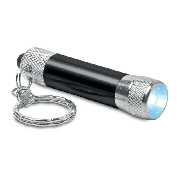 ARIZO Aluminium torch with key ring Black