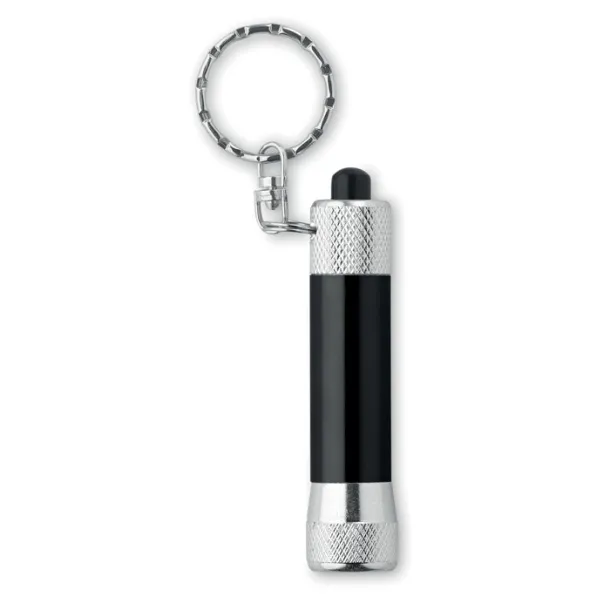 ARIZO Aluminium torch with key ring Black