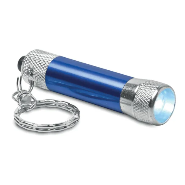 ARIZO Aluminium torch with key ring Blue