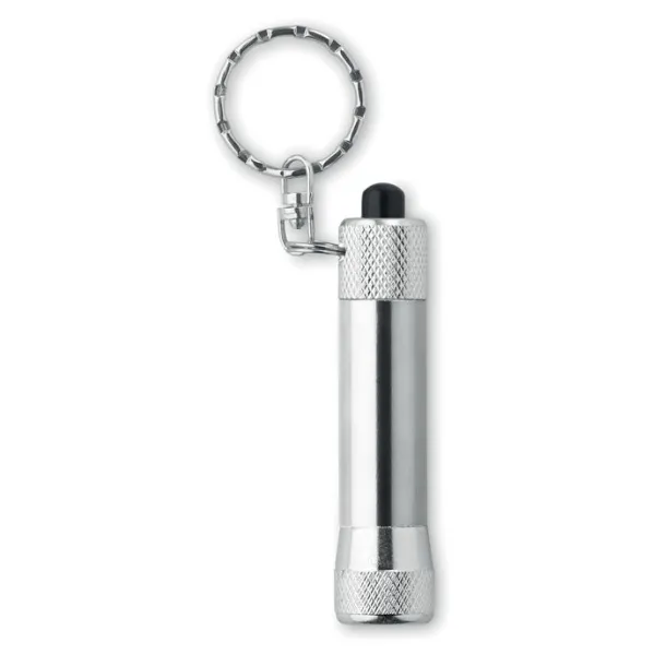 ARIZO Aluminium torch with key ring Silver