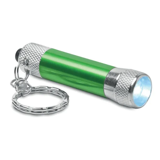 ARIZO Aluminium torch with key ring Green