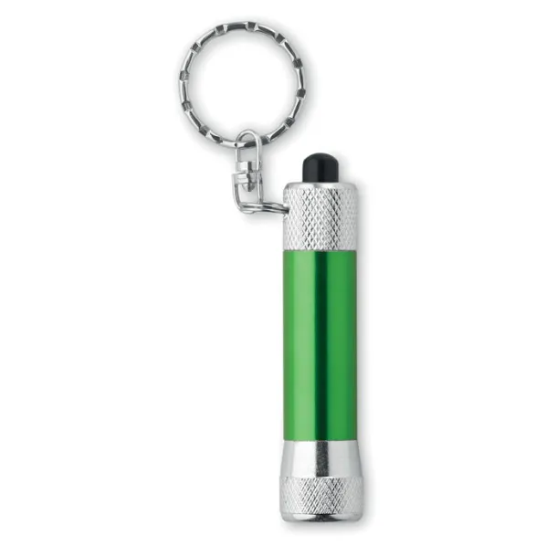 ARIZO Aluminium torch with key ring Green