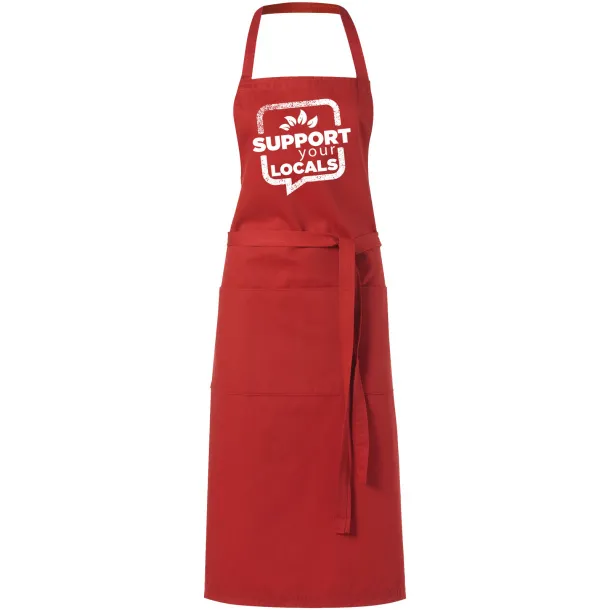 Viera apron with 2 pockets Red