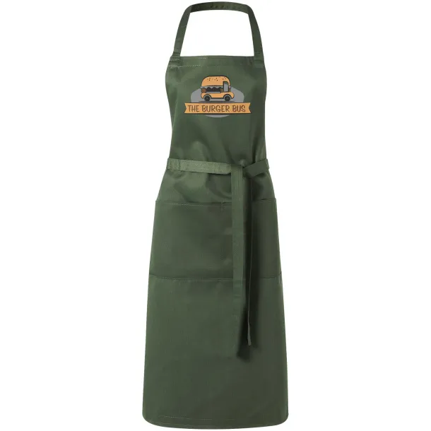Viera apron with 2 pockets Šumski zelena