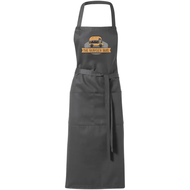 Viera apron with 2 pockets Dark grey