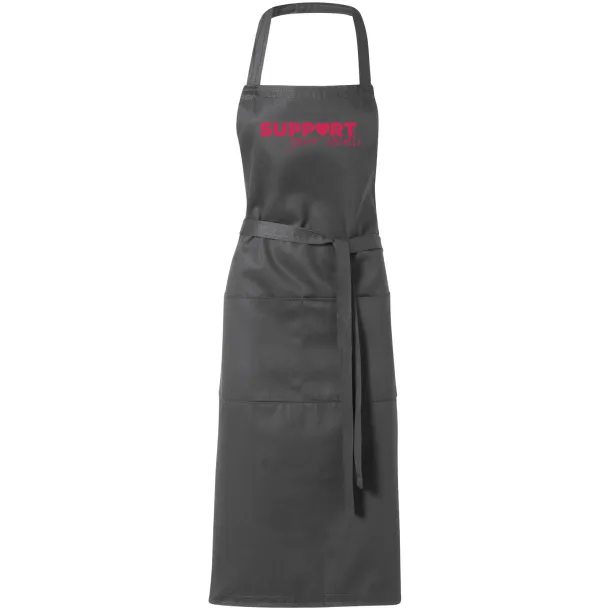 Viera apron with 2 pockets Dark grey