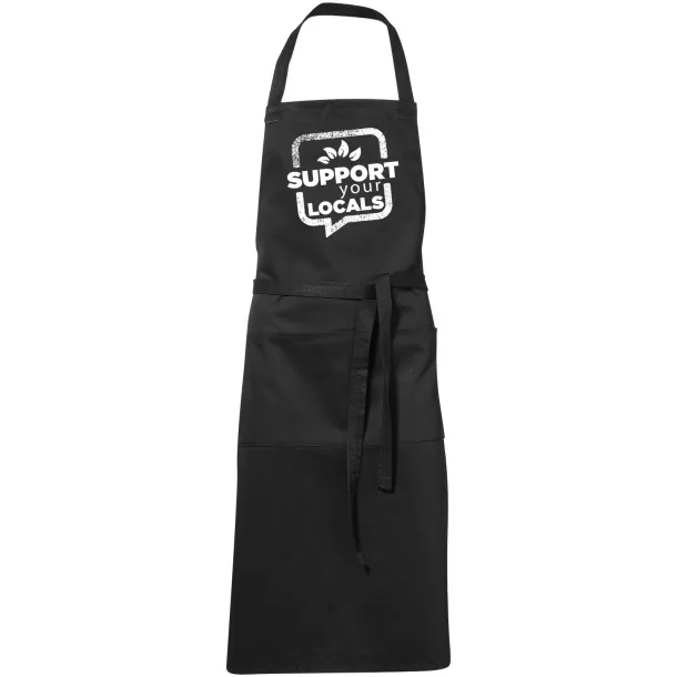 Viera apron with 2 pockets Solid black