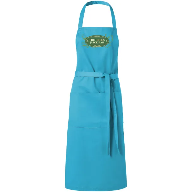 Viera apron with 2 pockets Aqua blue