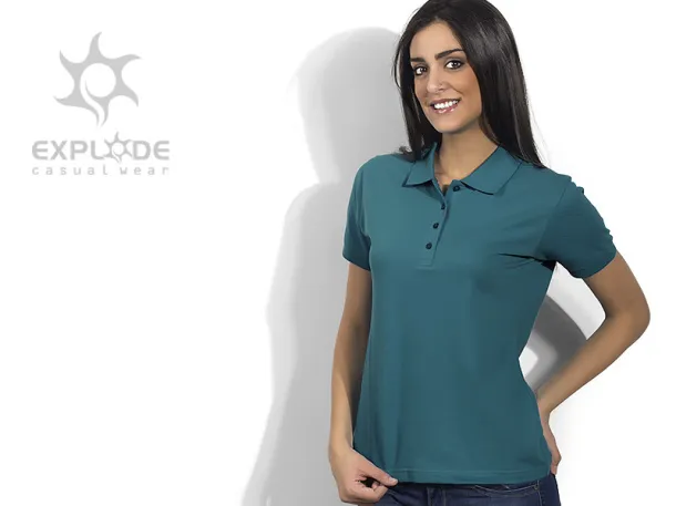 SUNNY Ženska polo majica kratkih rukava, 180g/m2 - EXPLODE Petrol zelena