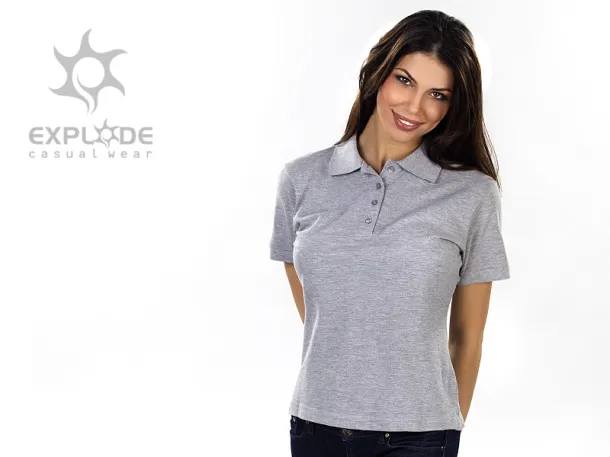 SUNNY women’s polo shirt - EXPLODE Ash gray