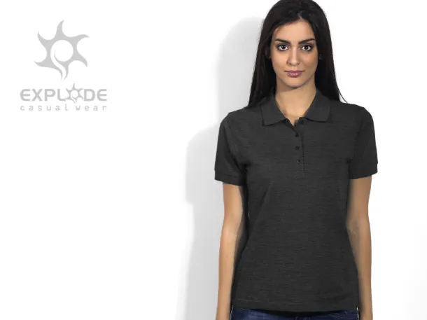 SUNNY women’s polo shirt - EXPLODE Pepeljasto tamnosiva