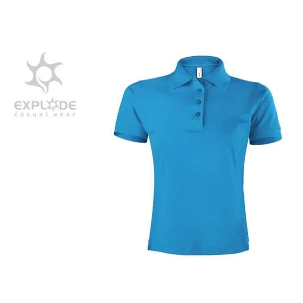 SUNNY women’s polo shirt - EXPLODE Turquoise