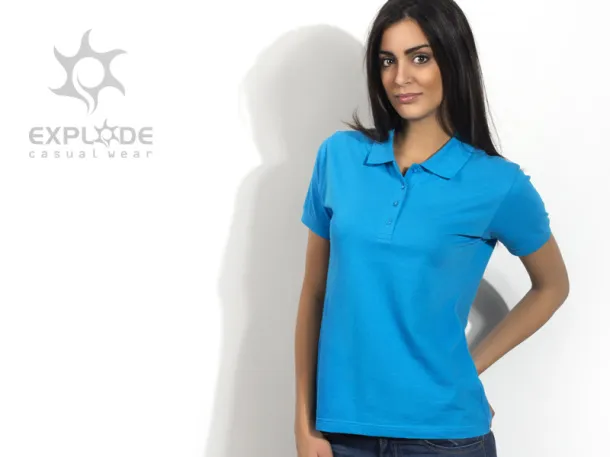 SUNNY women’s polo shirt - EXPLODE Turquoise