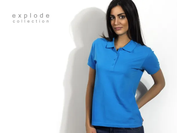 SUNNY women’s polo shirt - EXPLODE Turquoise