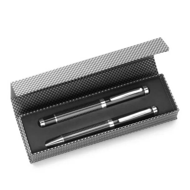  Writing set, ball pen and roller ball pen Crna