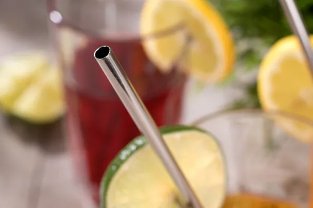 ROKKO Straw set srebrny